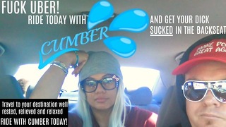 Public Car Backseat Uber Blowjob Service - Ride With Cumber Today