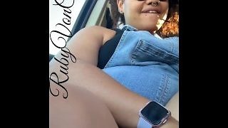 Fat Pussy Passenger cums in Her Seat