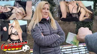 Deutsche Scout – Prsatá velká krásná žena Zralá Sabrina vyzvednutí a drsné kurva v Berlíně na pouličním castingu