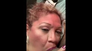 Cheating Wife Milks A Young Cock With Her Throat