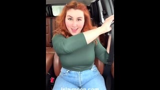 Busty Redhead Isla Moon Buckles up for a Bumpy Ride