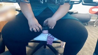 Chubby Fucking Myself At Work Almost Catched