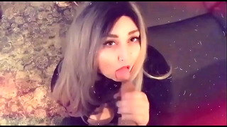 Bbw Sucks Tinder Dates Dick and Gets Semen on Her Face