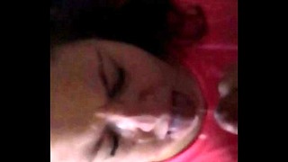 Spraying on a Sluts Face in My Bunk