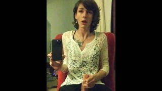 Rose Marie Pre-ejaculates While Stroking Her Big Dick