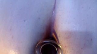Stretching My Ass With A Glass Plug
