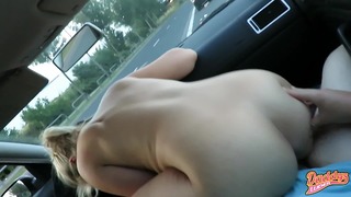 Cream Pie Im Auto Public of