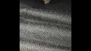 Ebony With Hand in Knickers Creaming Her Hairy Pussy