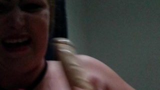 Obese fat girl female dildo JOI