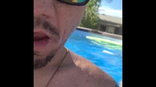 Fucking Big Beautiful Woman in the Pool Outside