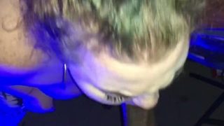 BBC Gettin blown by BBW; Blacklight Facial
