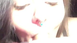 Quick Blowjob While Her Parents Are In The Next Room!