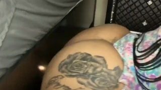 Big Ghetto Booty Taking Dildo Doggystyle For The First Time