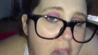 BBW Gets A Messy Cumshot Dripping With Cum