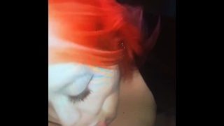 Bbw swallows load of cum