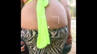 Hot Busty Gurl Got Caught Naked Butt While Changing Dress In The Outdoor