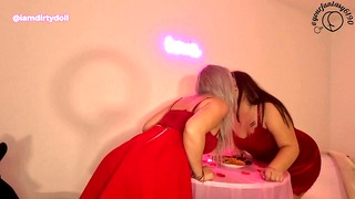 Valentines first date 2 girls farting