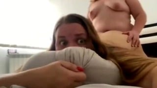 I FILM MYSELF WHILE MY STEPMOM FUCKS ME WITH A STRAPON/Stepmom Stepdaughter