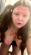 Young fat teen pig shaking tits humiliation