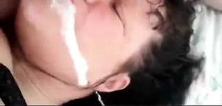 bbw granny sucks and gets thick facial cum stripe.mpg