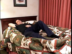 Cute face slut with big belly bends over to take it in doggy style position