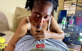 Kenyan Granny Shaking Her BBW Big Wrinked Ass and Sucked My Big Dick