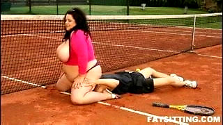 Guy swallowed by HUGE ass on BBW femdom video