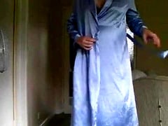 BBW Trans Goddess in Blue Cums for Daddy