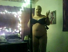 Blonde BBW Striptease
