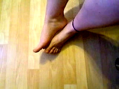 BBW showing off her big sexy feet