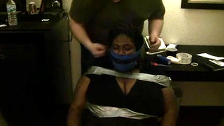 Beautiful Ebony BBW in Bondage