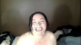 Sexy BBW Mouth Spread Deepthroat