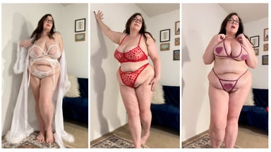 Curvy BBW Milf CuteJayne Lingerie Try On