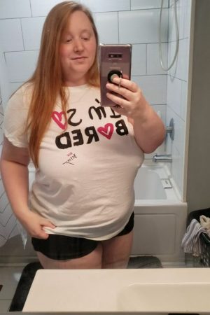 Found me flashing my massive knockers in a steamy selfie, eh? Proud BBW redhead reporting for duty