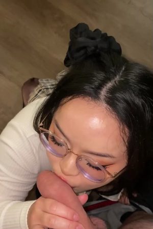This Cock-Crazed Chubby Asian Vixen Lives For Face-Fucks And Gagging On Your Dick! She Drops To Her Knees, Eyes Rolling Back, As She Swallows You Whole Before You Flip Her Over, Pull Her Lace To The Side, And Rail Her Tight, Bouncy Ass DoggyStyle! A Thick, Sticky Facial To Claim What’s Yours